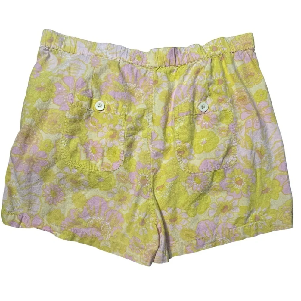 Free People Palo Duro Yellow Floral Shorts Size M